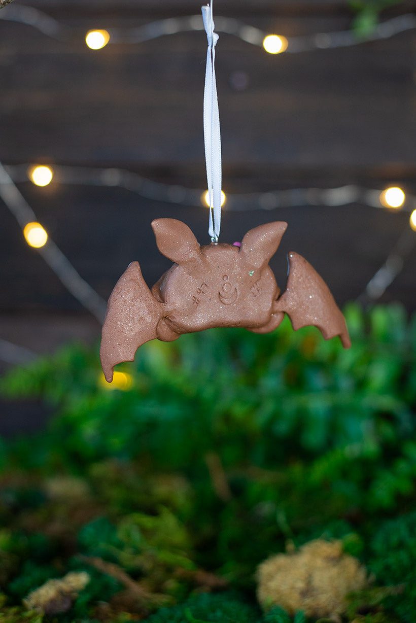 Dark Gingerbread Bat Ornament #47