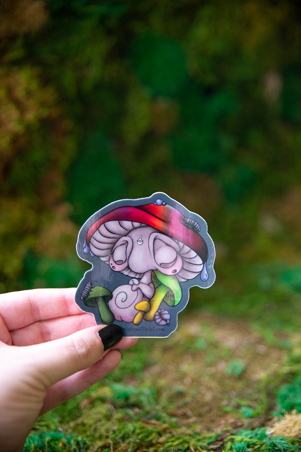 Baby Mishroom & Pillbugs Sticker *RETIRED*
