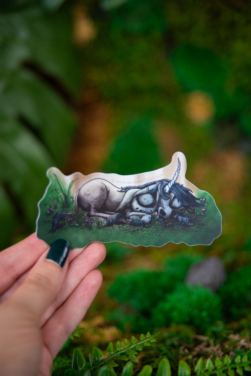 Sleepy Unicorn Sticker