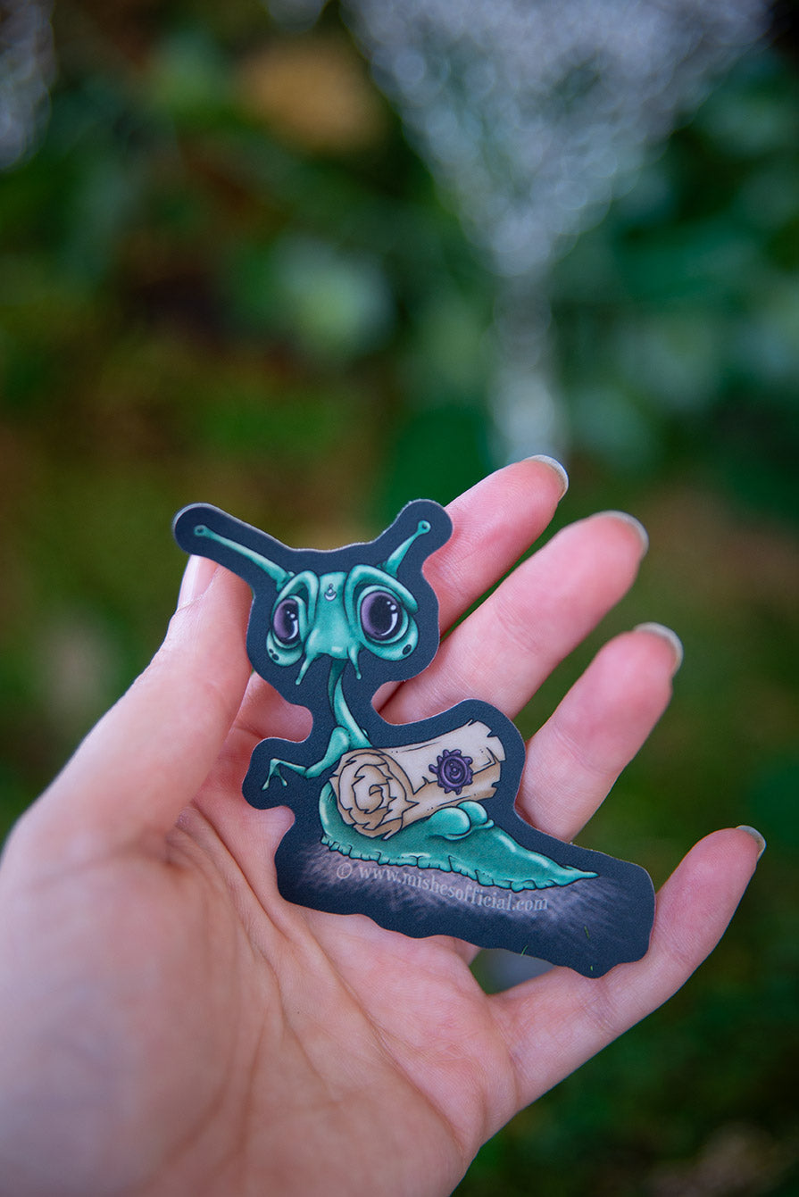 Olly the Scroll Snail Sticker