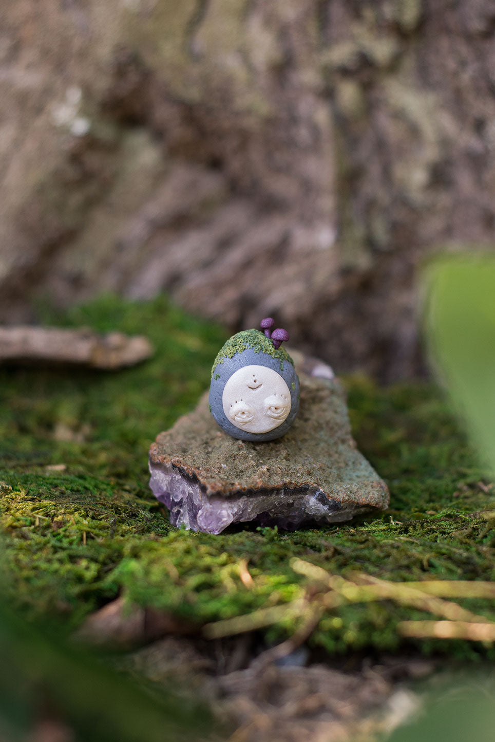 Runeling with Purple Mushrooms