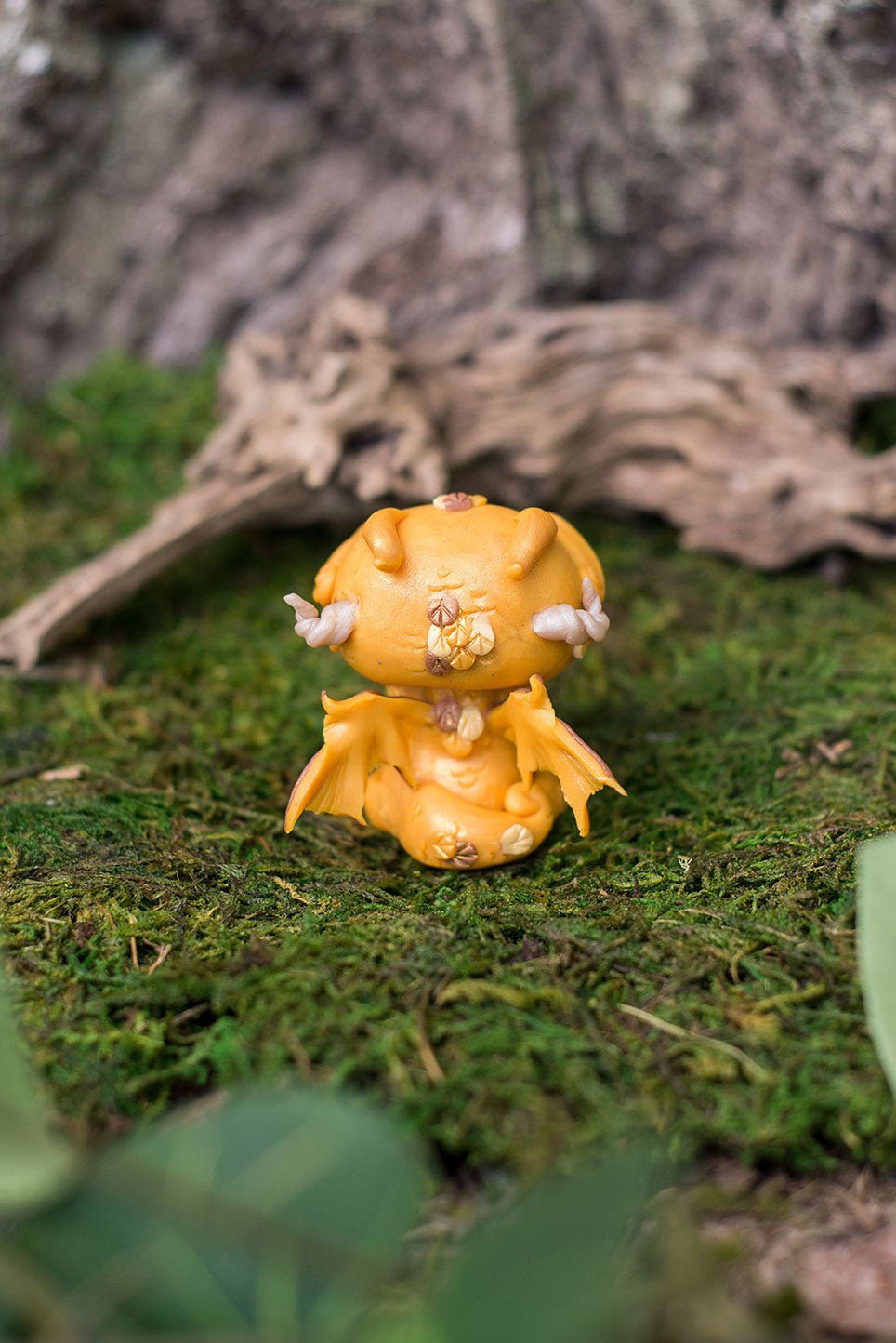 Gold Dragon Mish w/ Black Spectrolite Eyes & Citrine #84