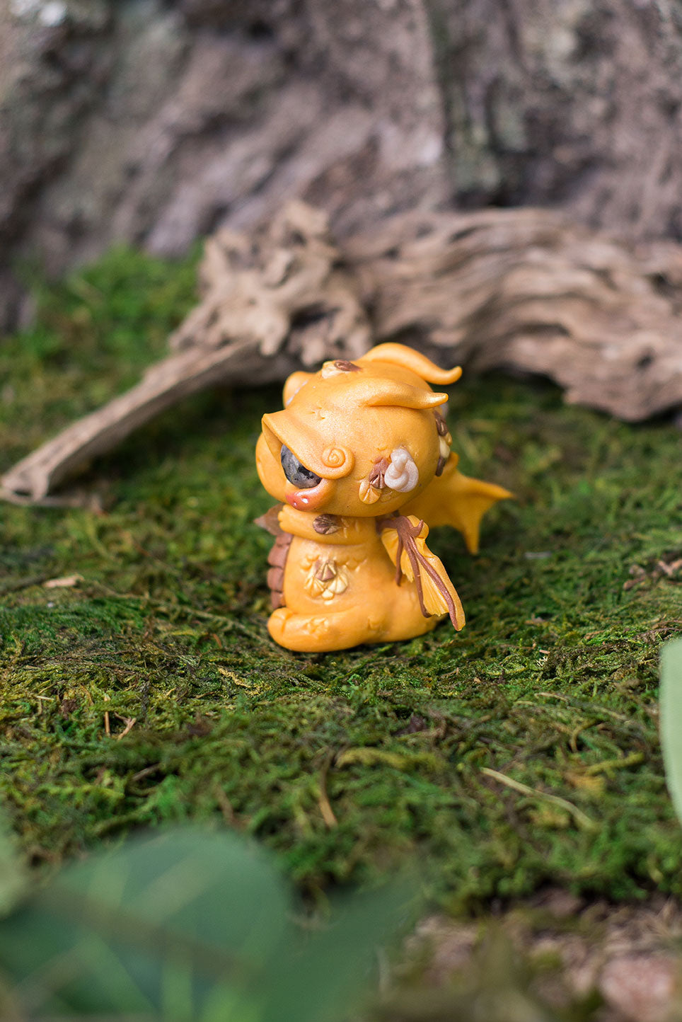 Gold Dragon Mish w/ Black Spectrolite Eyes & Citrine #84