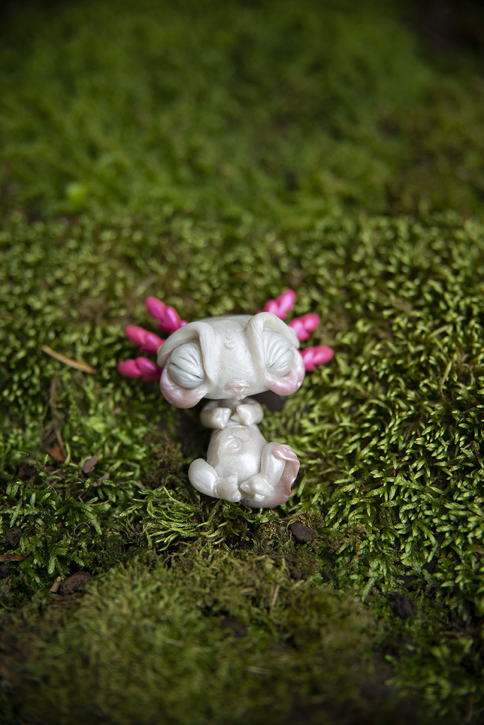 White & Pink Axolotl Mishling #029