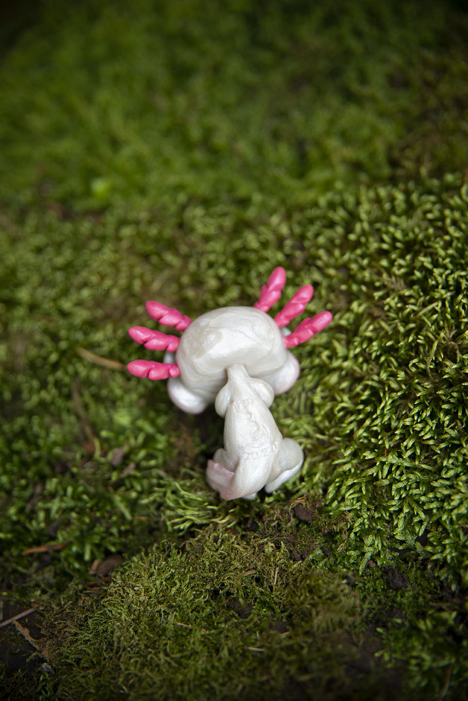 White & Pink Axolotl Mishling #029