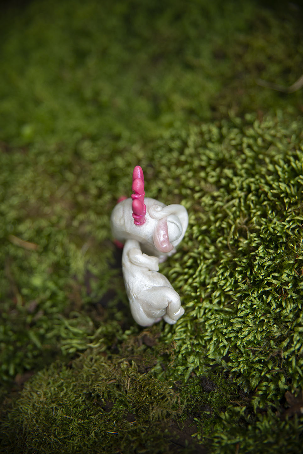 White & Pink Axolotl Mishling #029