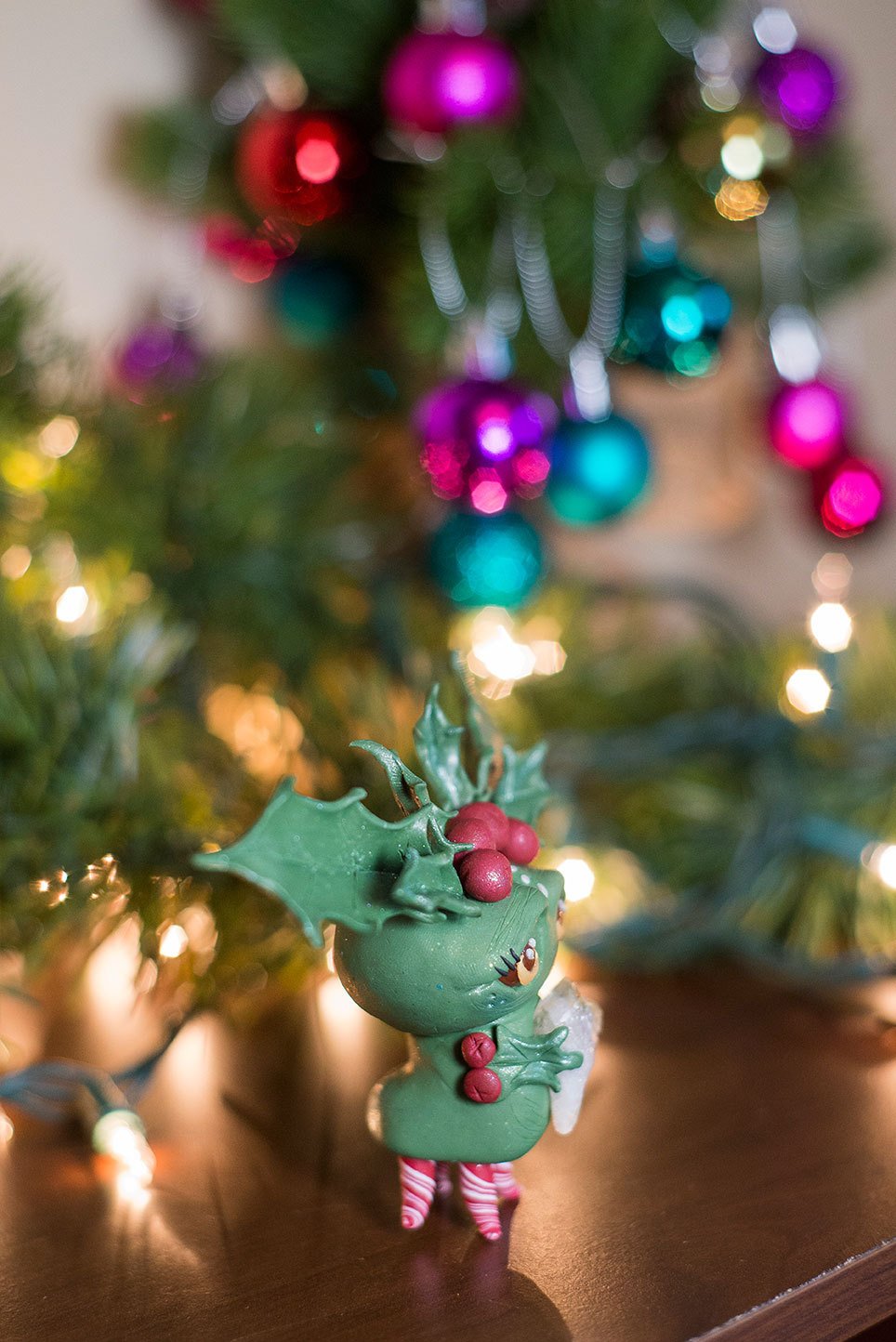 SALE!!! Holly the holly Mish - OOAK collectible handmade polymer clay art toy gift