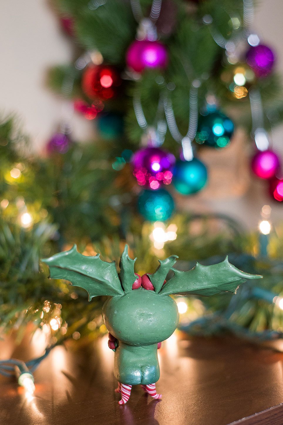 SALE!!! Holly the holly Mish - OOAK collectible handmade polymer clay art toy gift