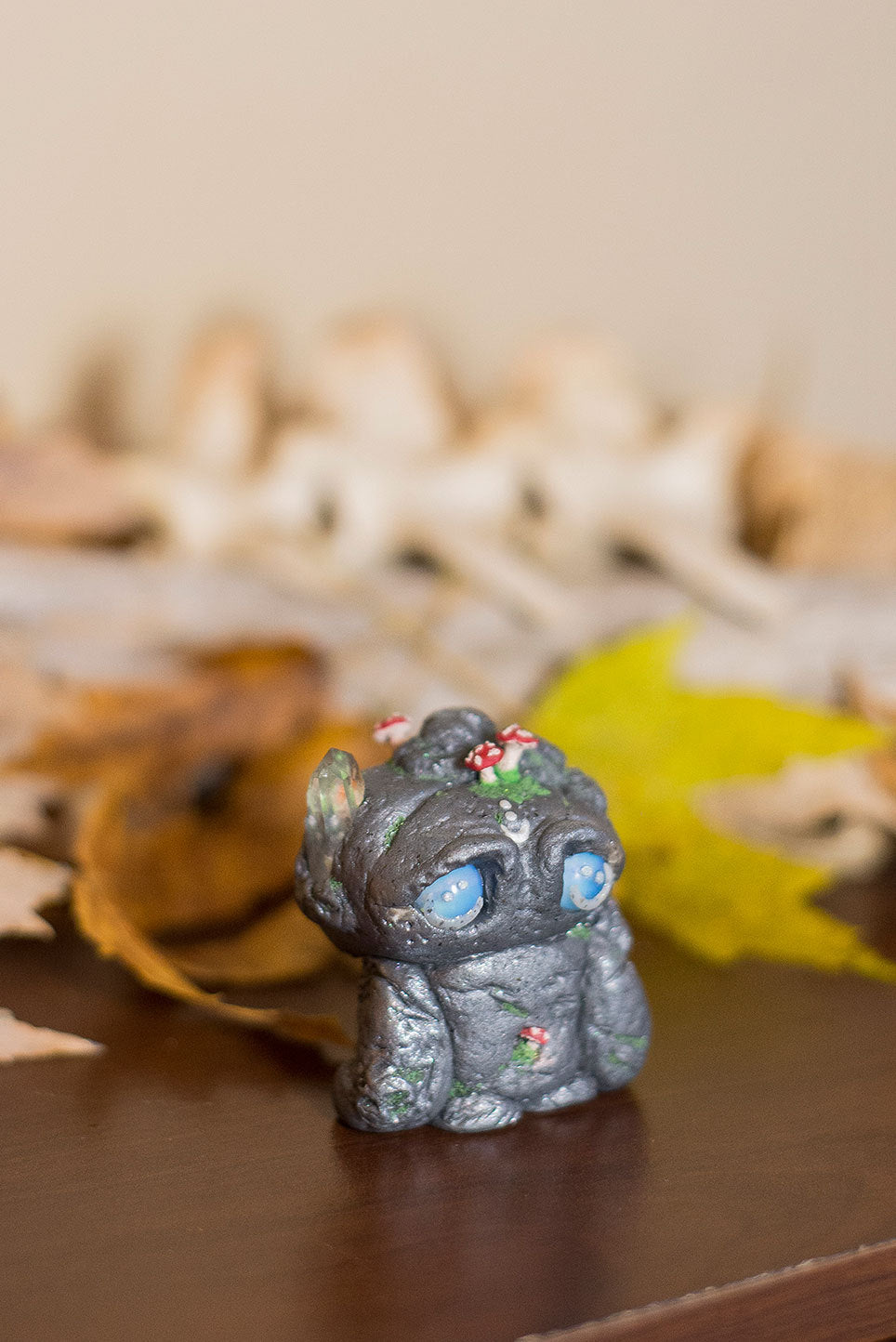 Theodore the Rock Mish - OOAK collectible handmade polymer clay art toy gift