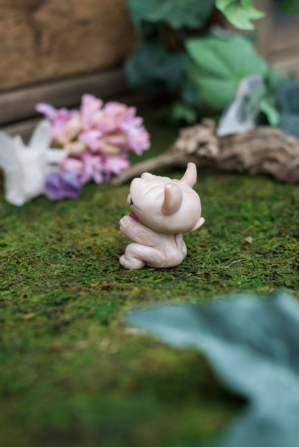 SALE!!! Hairless Cat Mish - OOAK collectible handmade polymer clay art toy gift