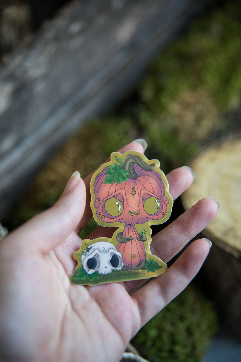 Gold Pumpkinhead Sticker *RETIRED*