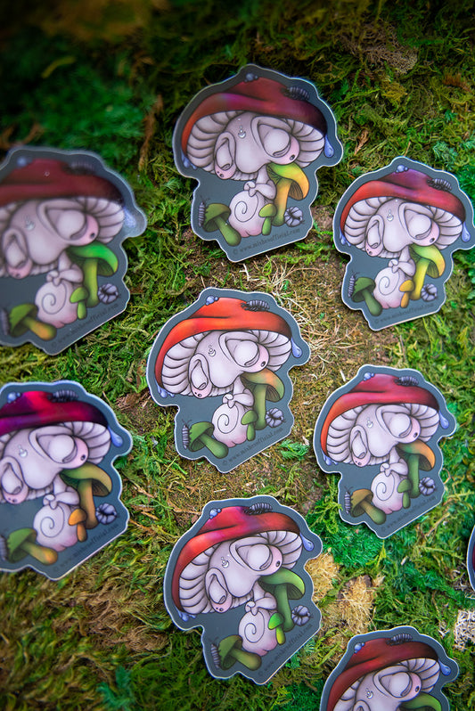 Baby Mishroom & Pillbugs Sticker *RETIRED*