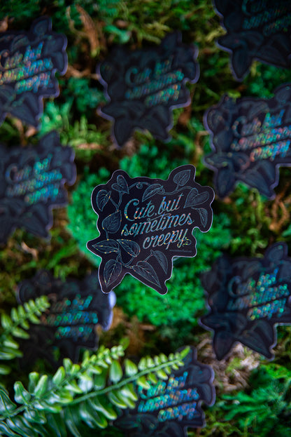 Cute But Sometimes Creepy Leaf Sticker