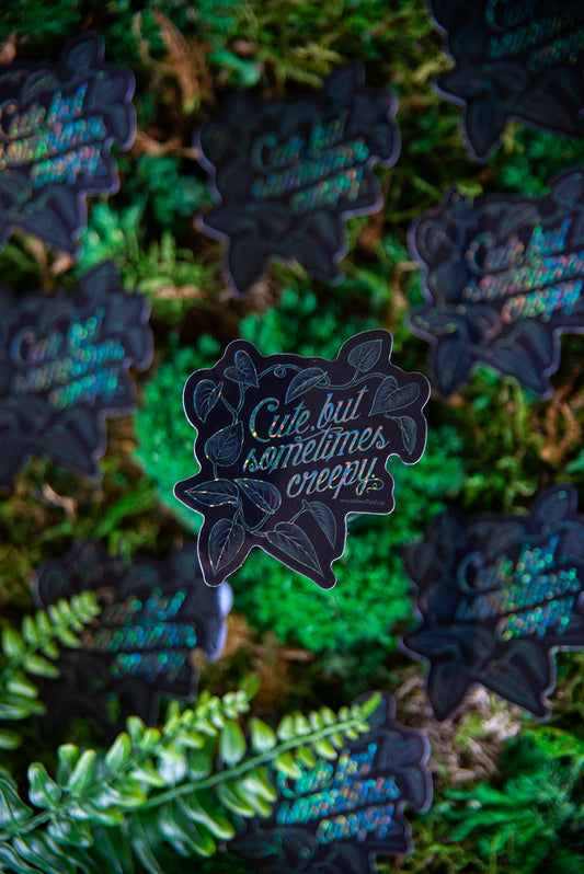 Cute But Sometimes Creepy Leaf Sticker
