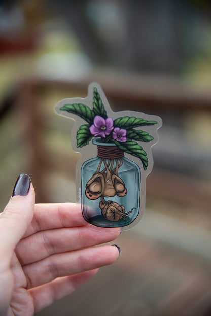 Baby Mandrake in a Jar Sticker