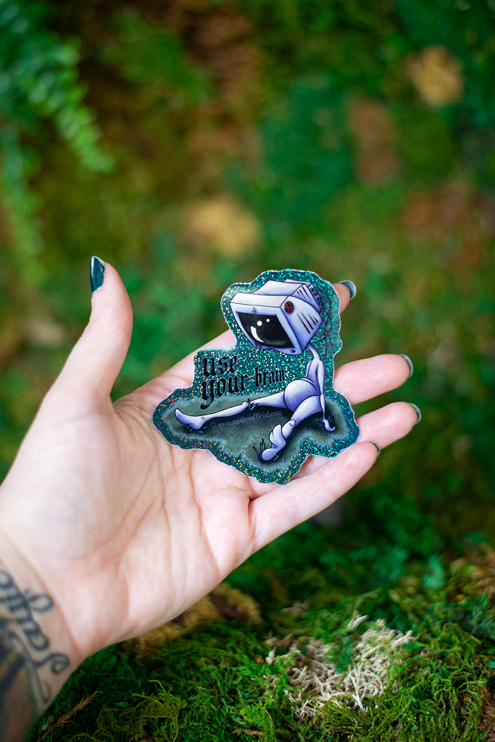 Use Your Brain Computer Head Sticker