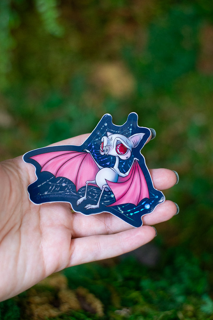 Caught in the Web Bat Sticker