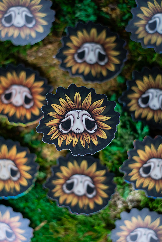 Skull Sunflower Sticker