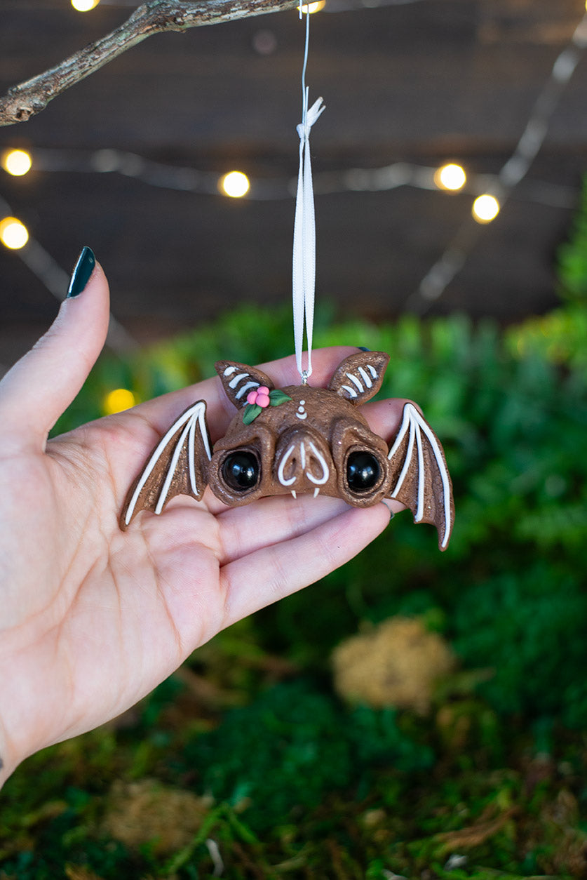 Dark Gingerbread Bat Ornament #47