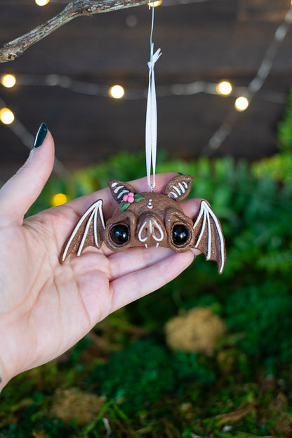 Dark Gingerbread Bat Ornament #47
