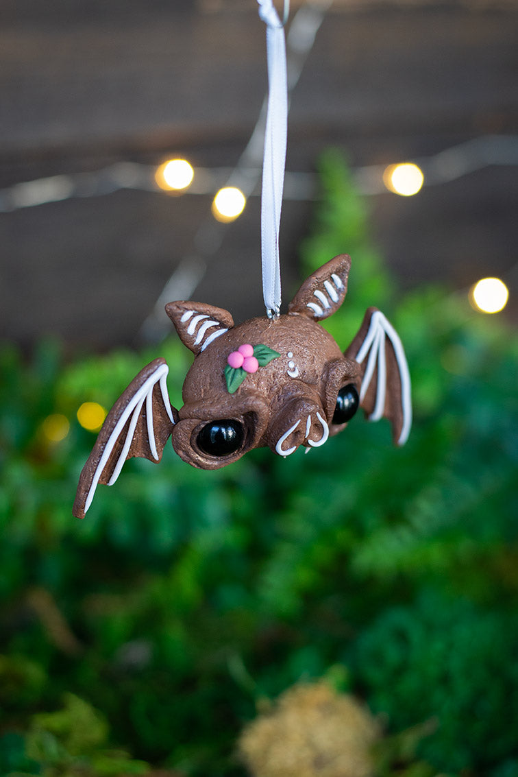 Dark Gingerbread Bat Ornament #47