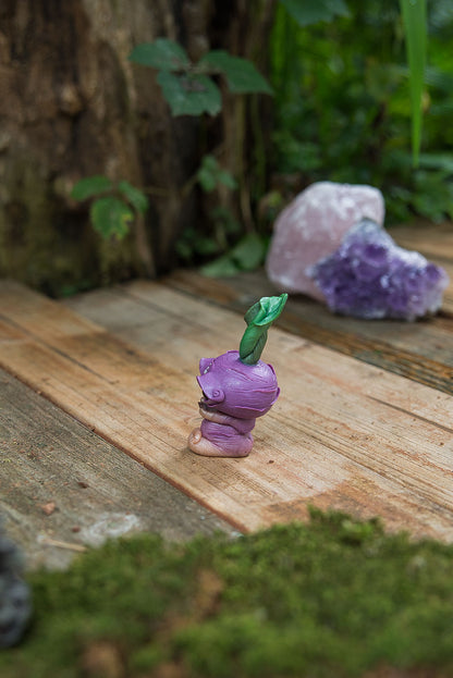 Light Purple Turnip Mish with Blue Goldstone Eyes & Fluorite