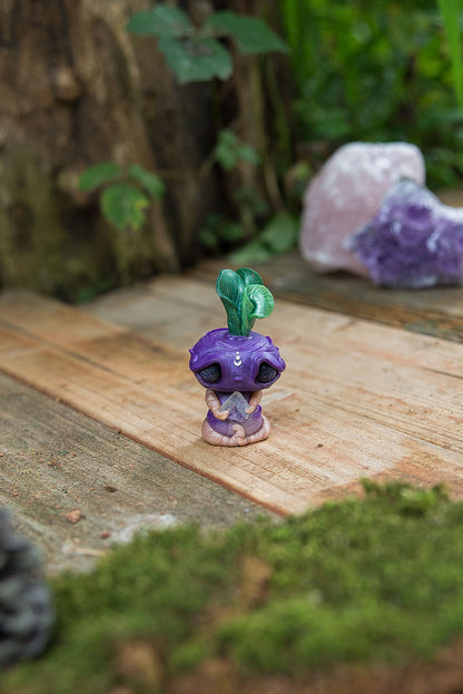 Dark Purple Turnip Mish with Blue Goldstone & Fluorite