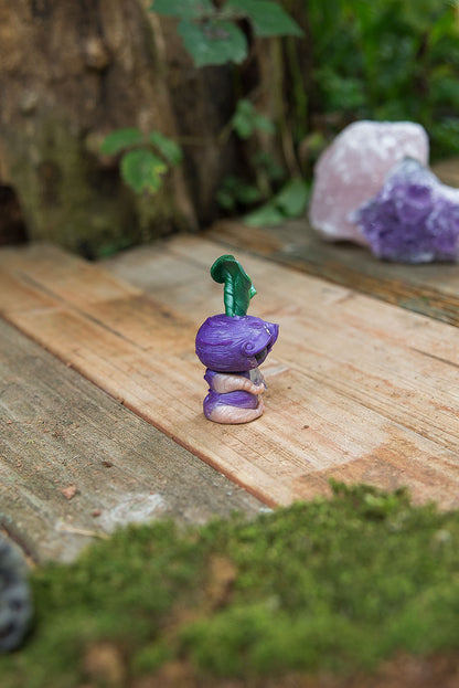 Dark Purple Turnip Mish with Blue Goldstone & Fluorite