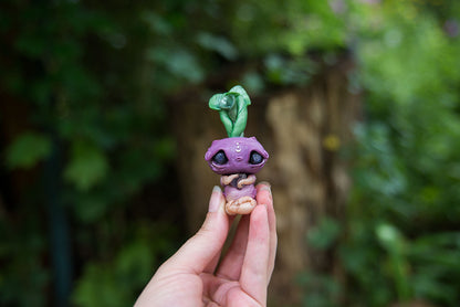 Light Purple Turnip Mish with Blue Goldstone Eyes & Fluorite