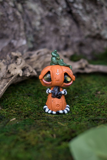 Pumpkinhead Mish w/ Labradorite Eyes & Obsidian #76