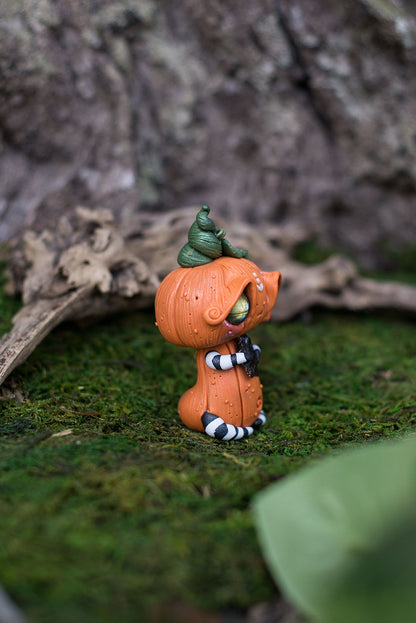 Pumpkinhead Mish w/ Labradorite Eyes & Obsidian #76