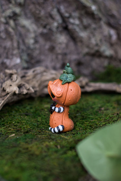 Pumpkinhead Mish w/ Labradorite Eyes & Obsidian #76