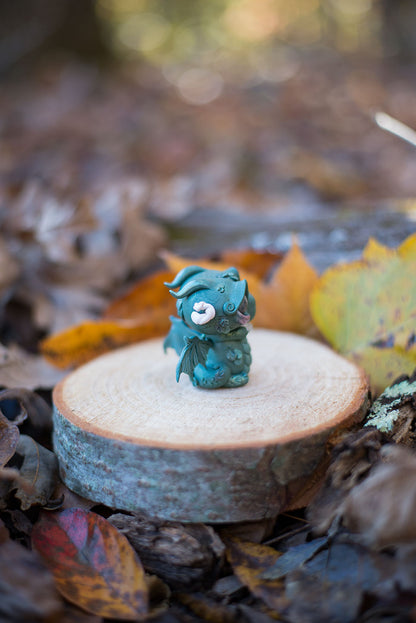 Green Dragon Mish w/ Black Spectrolite Eyes & Citrine