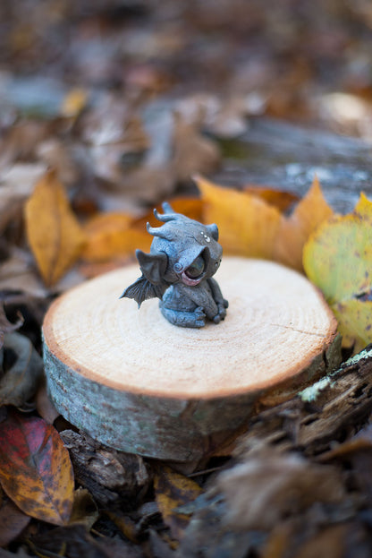 Gargoyle Mish w/ Labradorite Eyes & Snowflake Obsidian