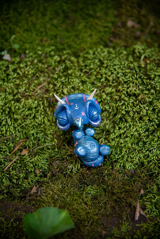 Blue Triceratops Mishling #039