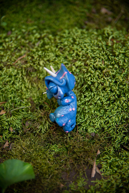 Blue Triceratops Mishling #039