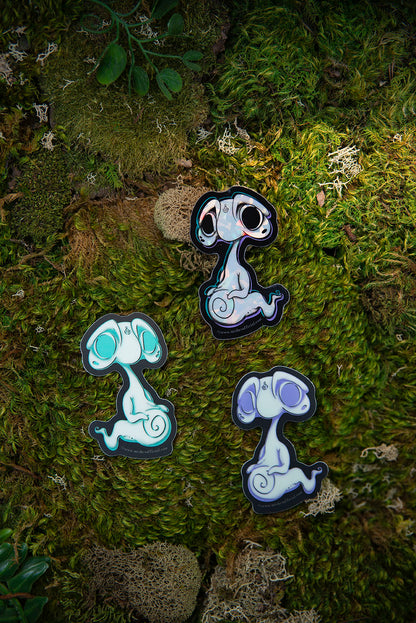 Purple Glow in the Dark Ghost Sticker