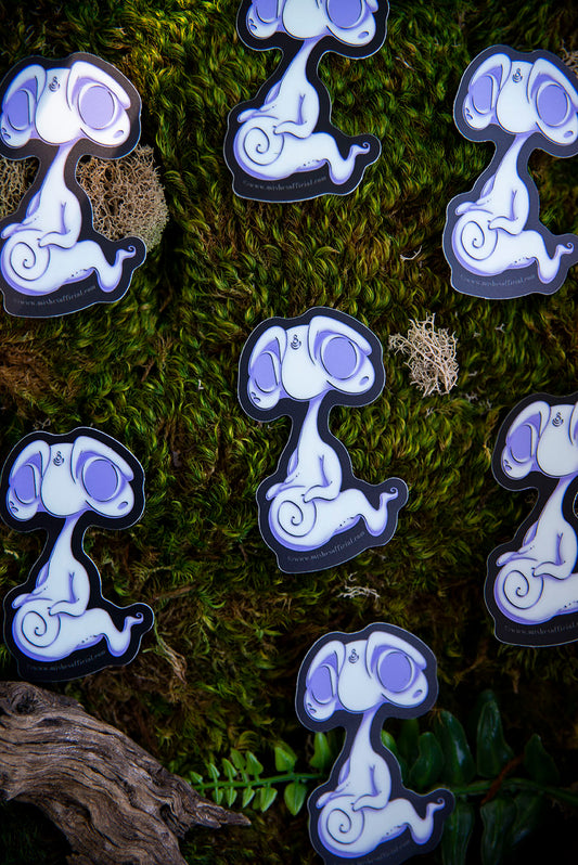 Purple Glow in the Dark Ghost Sticker