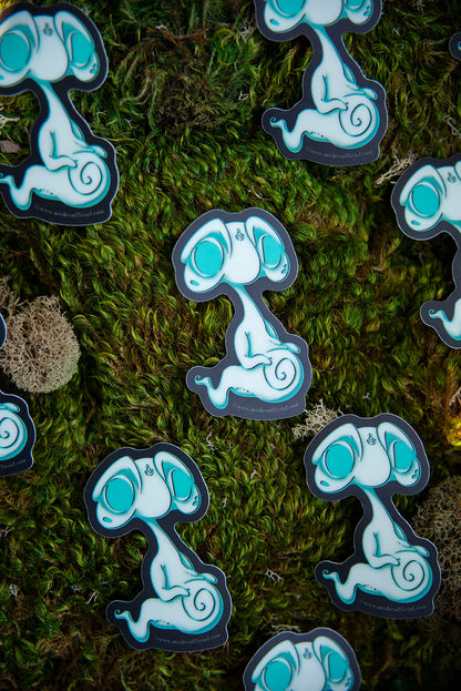 Blue Glow in the Dark Ghost Sticker