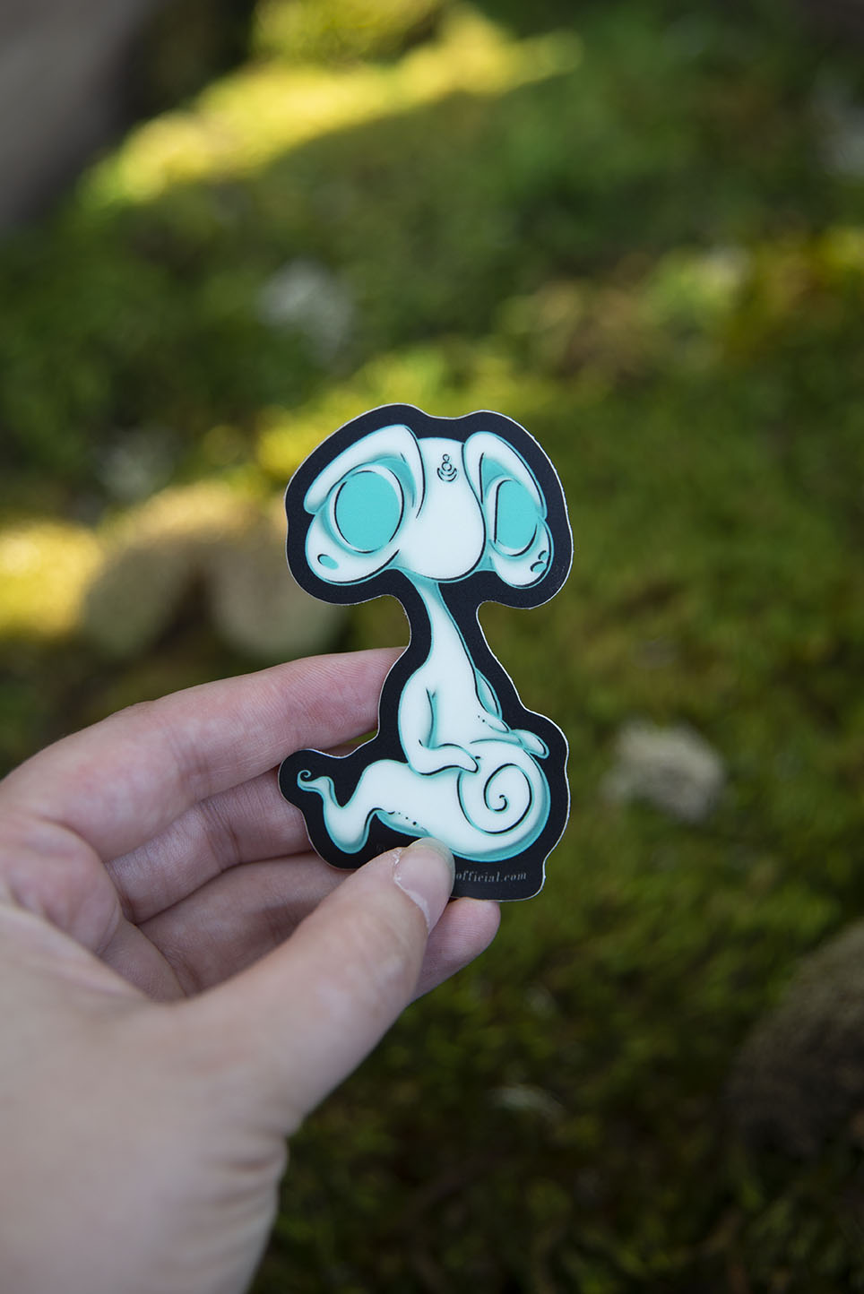 Blue Glow in the Dark Ghost Sticker