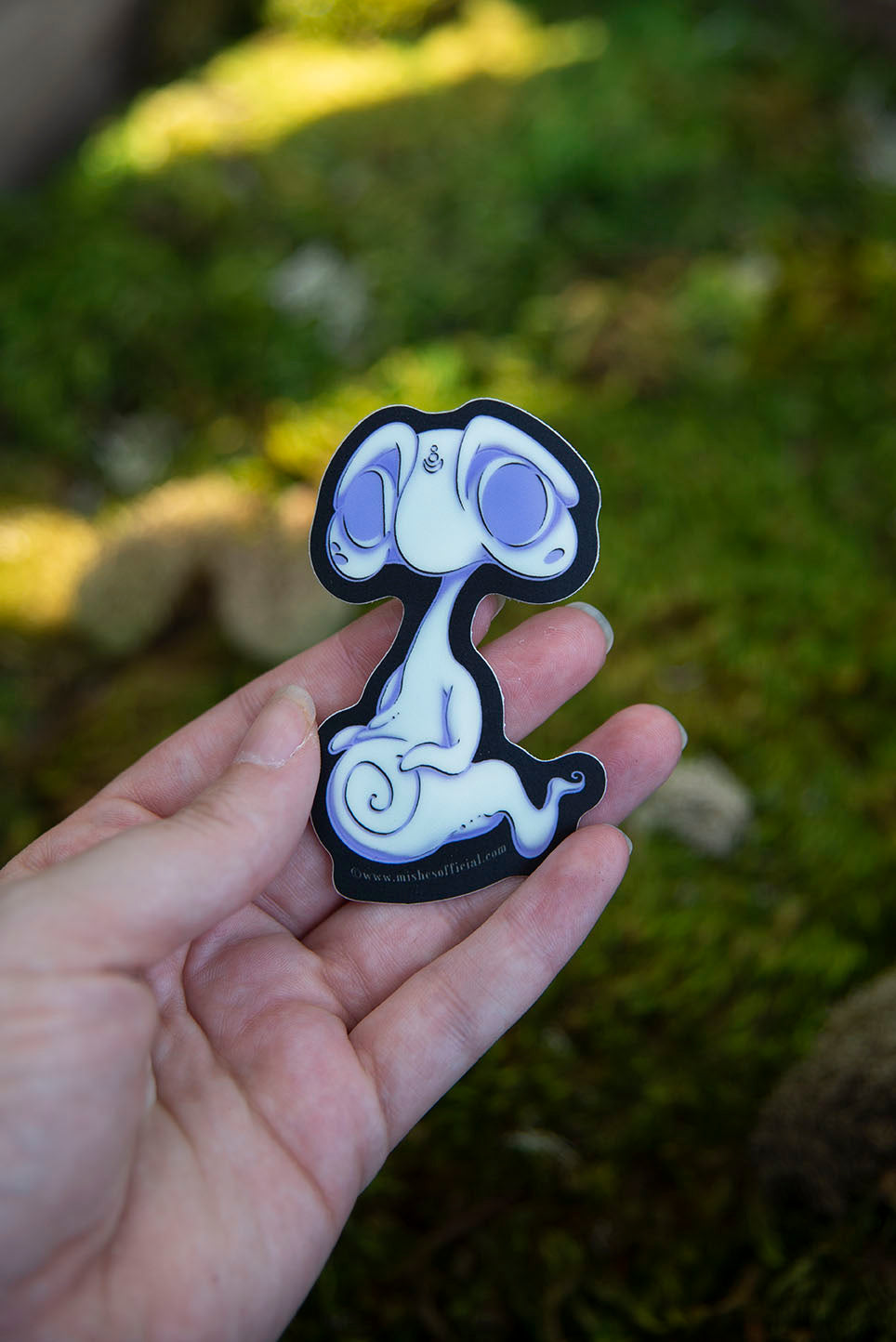 Purple Glow in the Dark Ghost Sticker