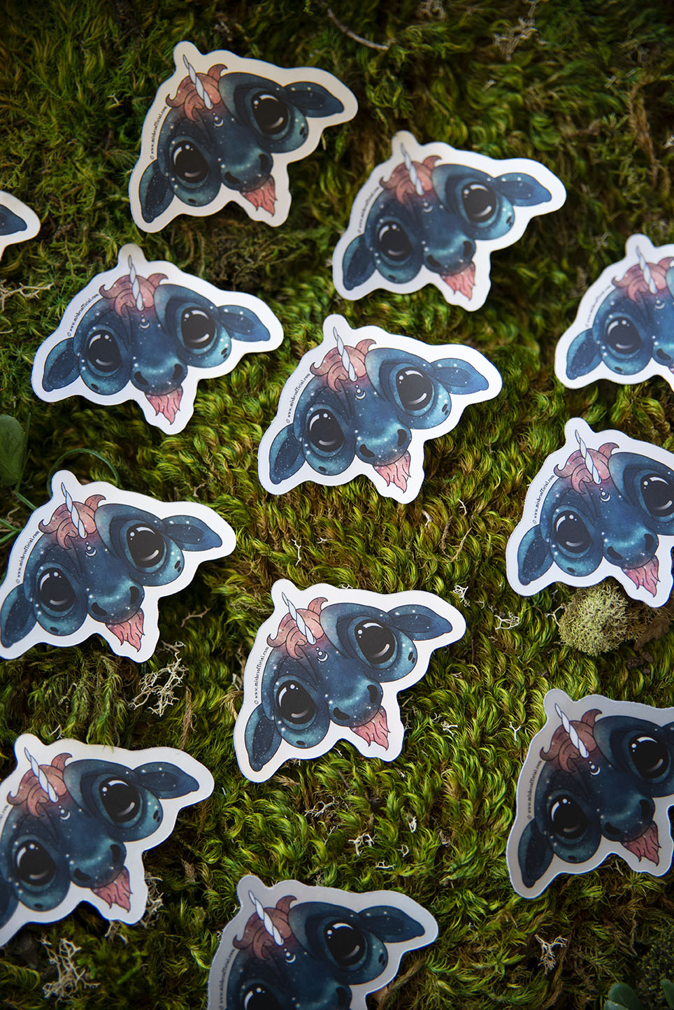 Galaxy Unicorn Head Sticker