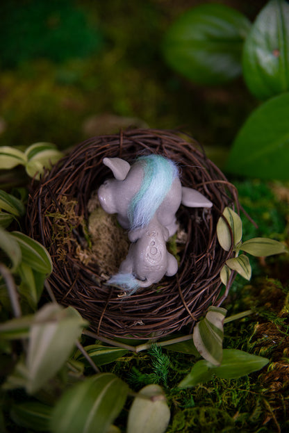 Gray & Blue Unicorn Mishling #021/2022