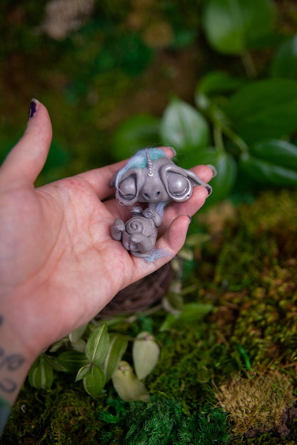 Gray & Blue Unicorn Mishling #021/2022