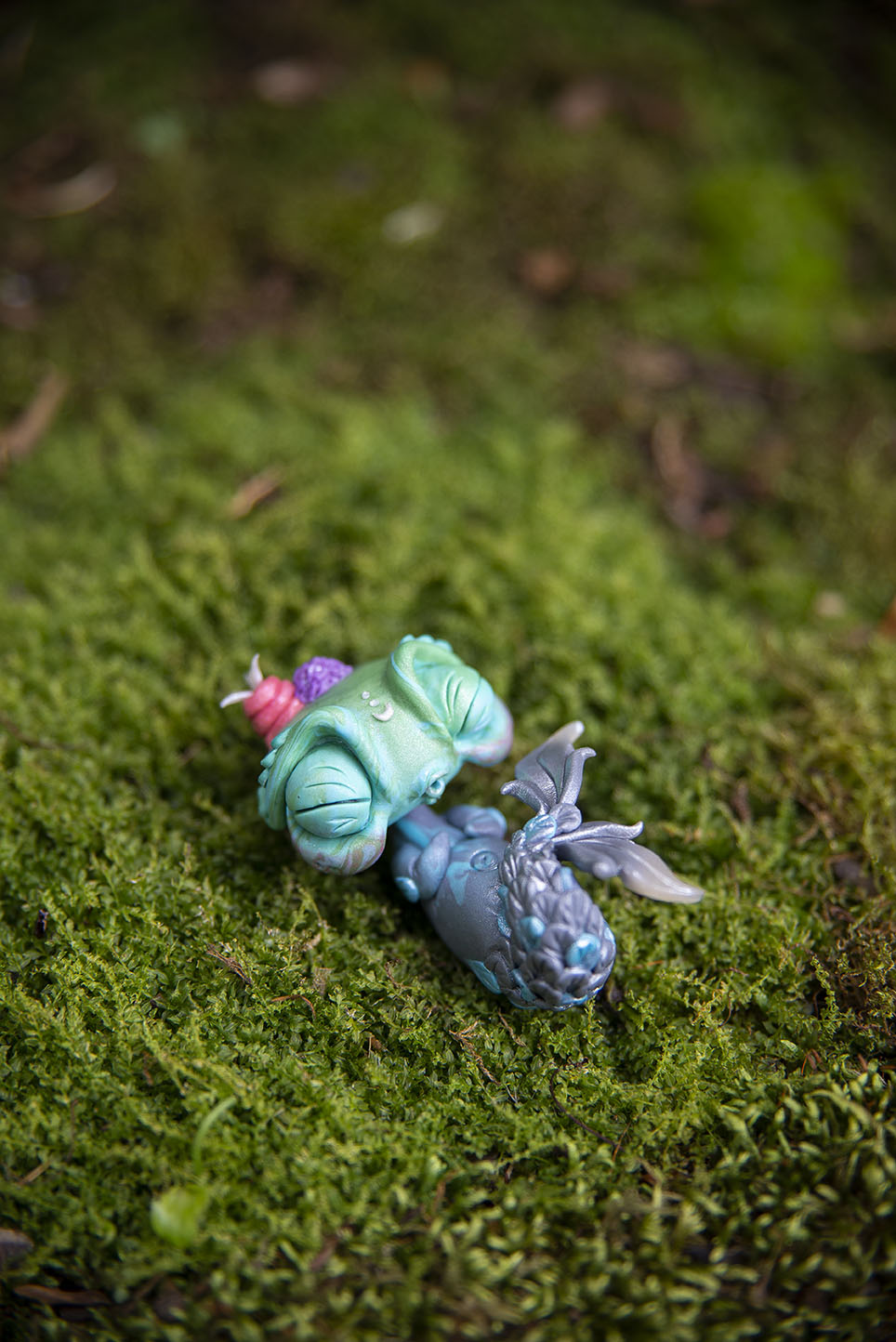 Gray & Aqua Mer-Mishling #034
