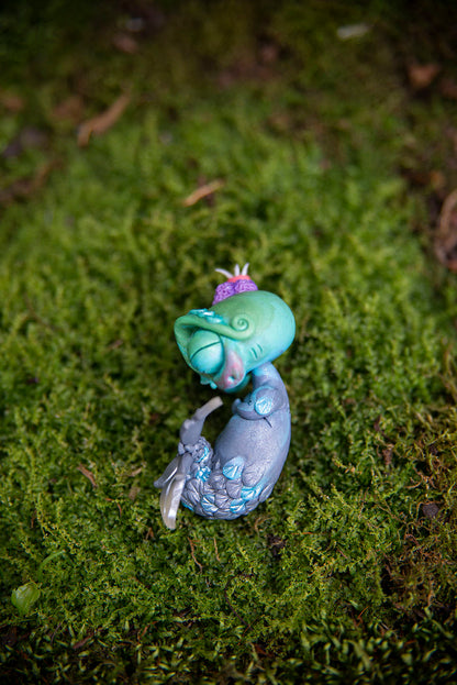 Gray & Aqua Mer-Mishling #034