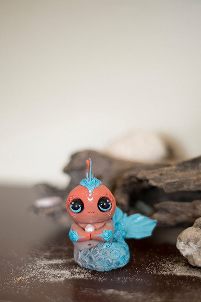 SALE!!! Cal the Mermish -OOAK collectible handmade polymer clay art toy gift