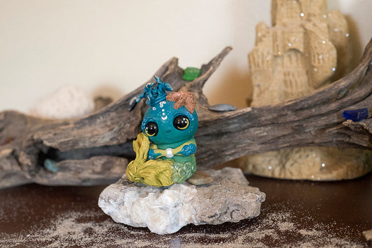 Sarine the Mermish - OOAK collectible handmade polymer clay art toy gift