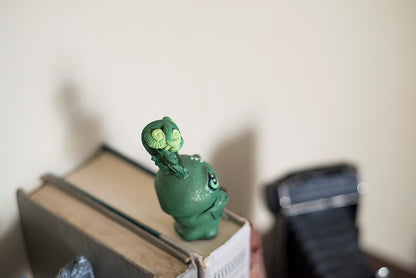 Fern the Botanical Fiddlehead Fern Mish - OOAK collectible handmade polymer clay art toy gift