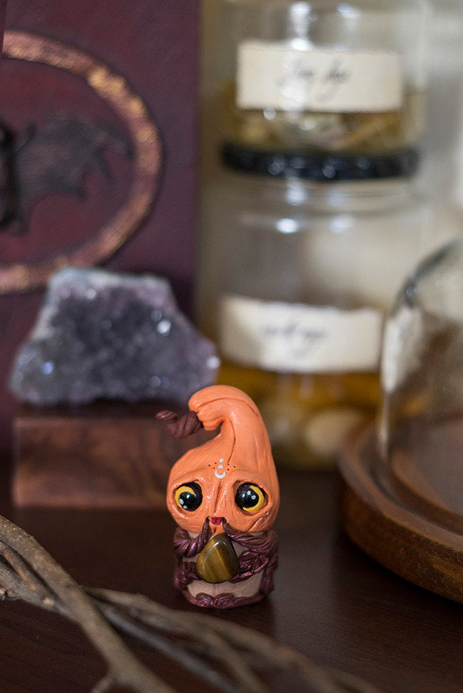 SALE! Spink the Pumpkinhead Mish - OOAK collectible handmade polymer clay art toy gift